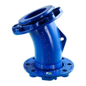 Rotatable flanged fittings 22°30’ bend