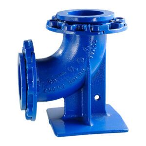 Coude à brides mobiles à patin 90° (1/4) en fonte ductile