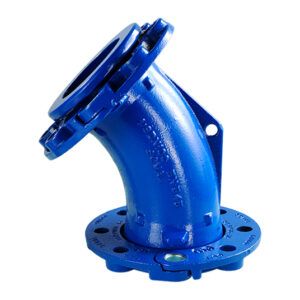 Coude 45° (1/8) fonte ductile à brides mobile