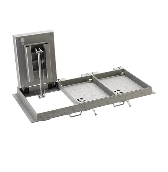 Hinged Assisted Fabricated Steel Recessed Manhole Cover LTRVAA 400kN for Concrete Infill